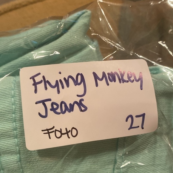 Flying Monkey Aqua Sea Foam Green Skinny Jeans Size 27 - Picture 9 of 11